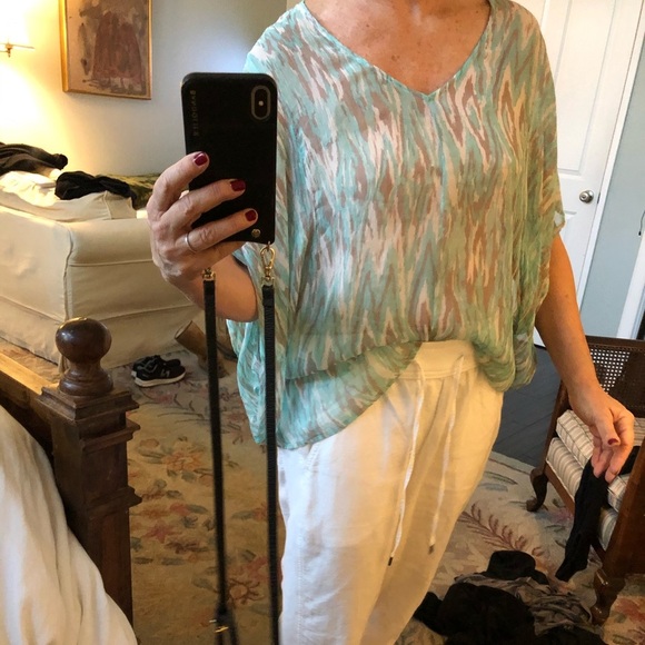 ELLA MOSS animal print  silk top - Picture 7 of 7